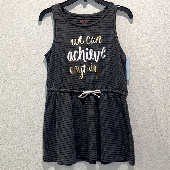 Inspirational Gray & Black Striped Tank Top